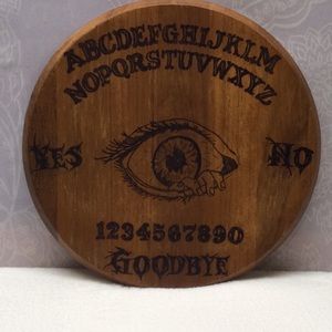 Repurposed Handmade Ouija board decor